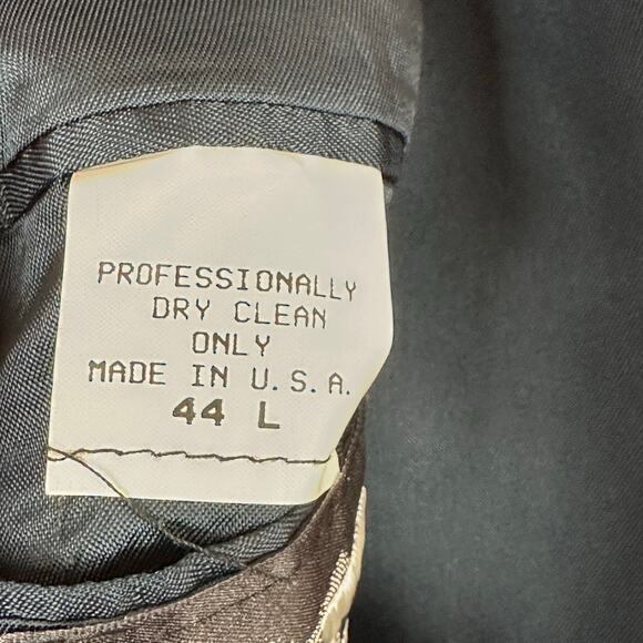 Mens VTG Drysdales Navy Blue Blazer Sport Coat Western Cut USA Made Size 44 LONG - Picture 7 of 7